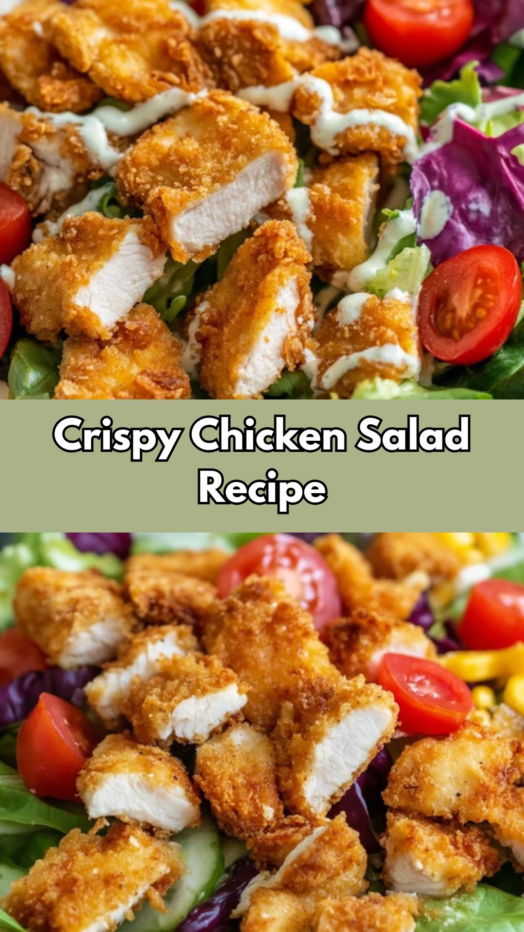 Crispy Chicken Salad Recipe - EtastyRecipes - Easy Recipes