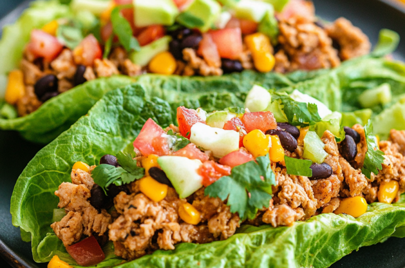 Turkey Taco Lettuce Wraps